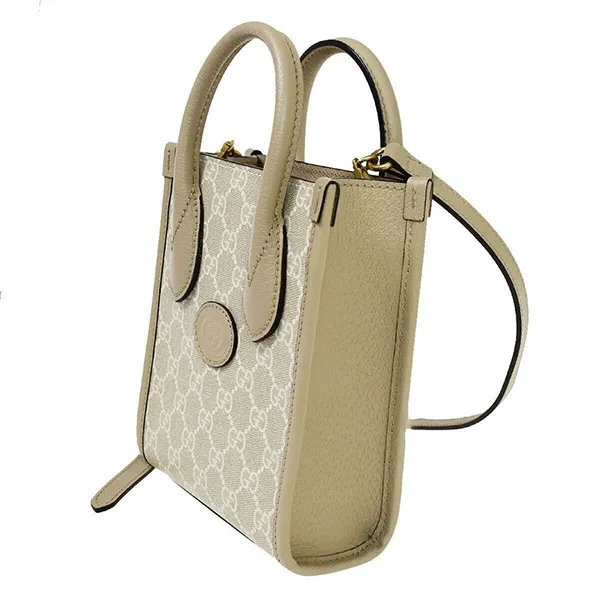 Túi Đeo Chéo Nữ Gucci Supreme Interlocking G Mini Bag Màu Beige - Túi xách - Vua Hàng Hiệu