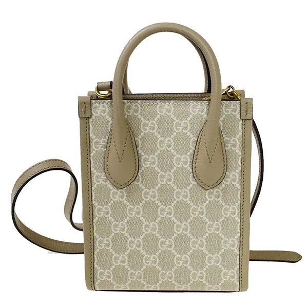 Túi Đeo Chéo Nữ Gucci Supreme Interlocking G Mini Bag Màu Beige - Túi xách - Vua Hàng Hiệu