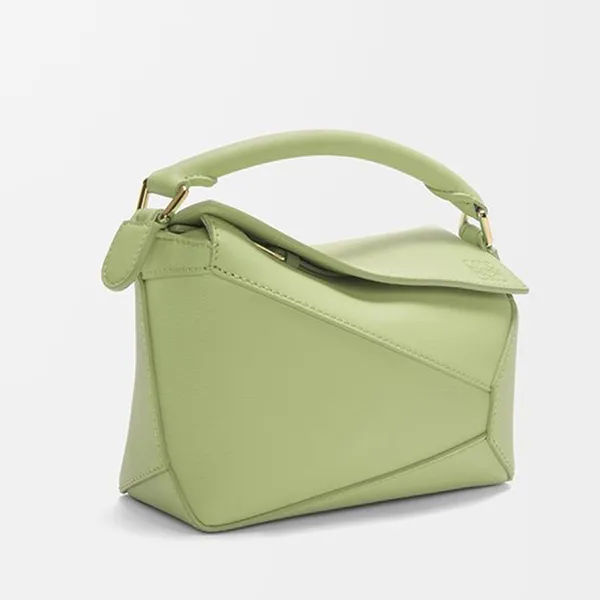 Túi Đeo Chéo Nữ Loewe Mini Puzzle Edge Bag In Classic Calfskin Light Pear Màu Xanh - Túi xách - Vua Hàng Hiệu
