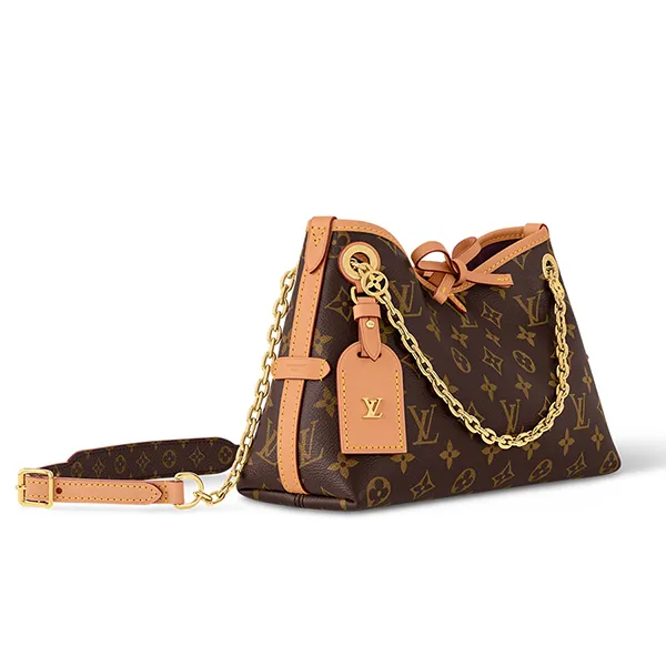 Túi Đeo Chéo Nữ Louis Vuitton LV CarryAll BB Monogram M13014 Màu Nâu