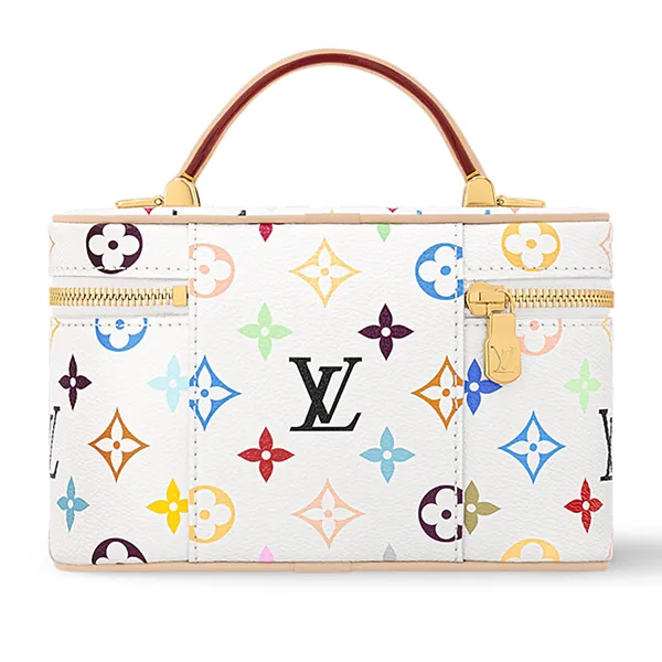 Túi Đeo Chéo Nữ Louis Vuitton LV X TM Vanity Chain Pouch M13662 Màu Trắng Họa Tiết