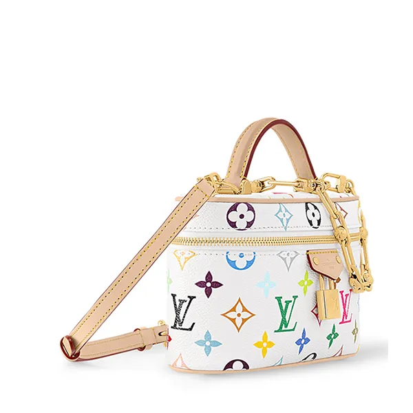 Túi Đeo Chéo Nữ Louis Vuitton LV X TM Vanity Chain Pouch M13662 Màu Trắng Họa Tiết