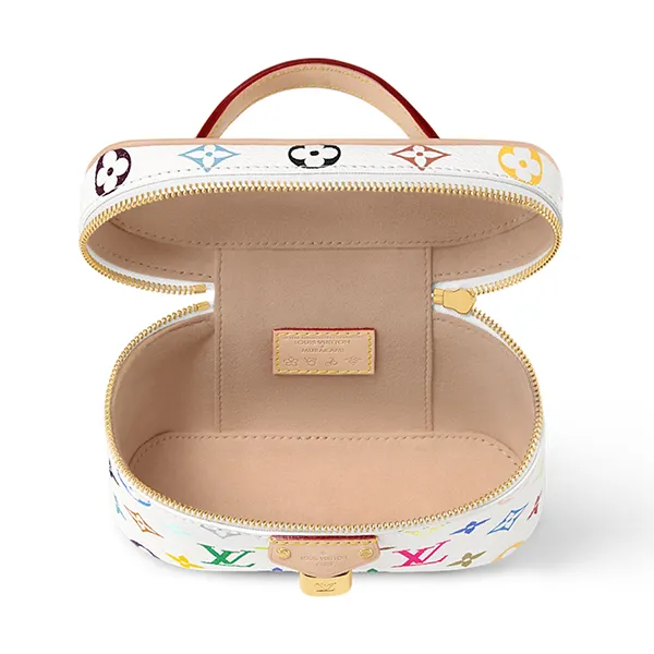 Túi Đeo Chéo Nữ Louis Vuitton LV X TM Vanity Chain Pouch M13662 Màu Trắng Họa Tiết