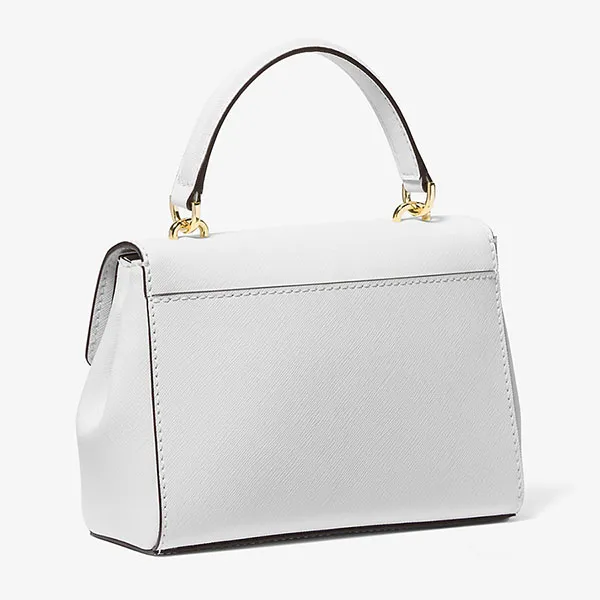 Túi Đeo Chéo Nữ Michael Kors MK Ava Extra Small Saffiano Leather Crossbody 32F5GAVC1L Màu Trắng