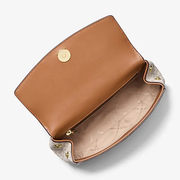 Túi Đeo Chéo Nữ Michael Kors MK Ava Extra-Small Signature Logo Crossbody Bag 32S5GAVC1B Vanilla Màu Kem - Túi xách - Vua Hàng Hiệu