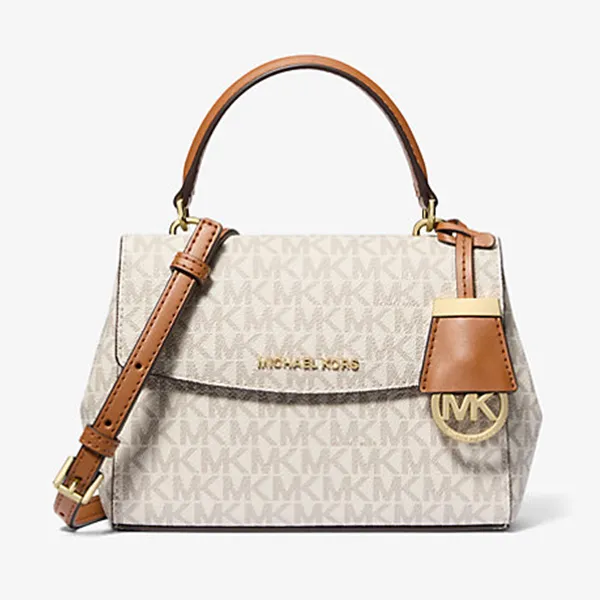 Túi Đeo Chéo Nữ Michael Kors MK Ava Extra-Small Signature Logo Crossbody Bag 32S5GAVC1B Vanilla Màu Kem - Túi xách - Vua Hàng Hiệu