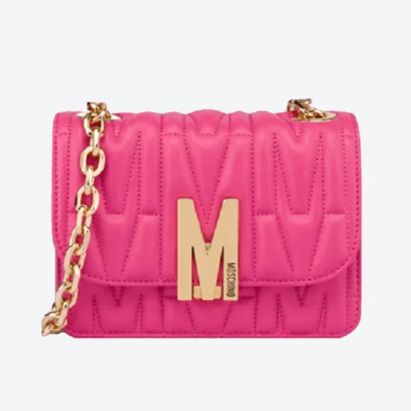 Túi Đeo Chéo Nữ Moschino Quilted M Pink 2217 A742980020206 Màu Hồng Đậm - Túi xách - Vua Hàng Hiệu