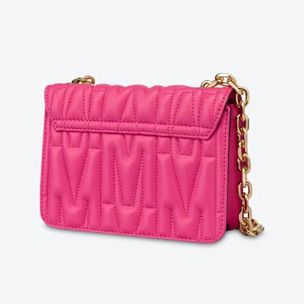 Túi Đeo Chéo Nữ Moschino Quilted M Pink 2217 A742980020206 Màu Hồng Đậm - Túi xách - Vua Hàng Hiệu