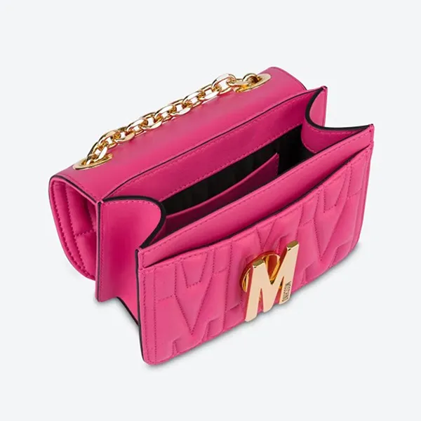 Túi Đeo Chéo Nữ Moschino Quilted M Pink 2217 A742980020206 Màu Hồng Đậm - Túi xách - Vua Hàng Hiệu