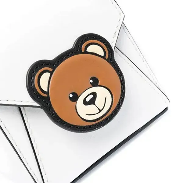 Túi Đeo Chéo Nữ Moschino Signature Teddy Mini Bag Crossbody Bag Màu Trắng - Túi xách - Vua Hàng Hiệu