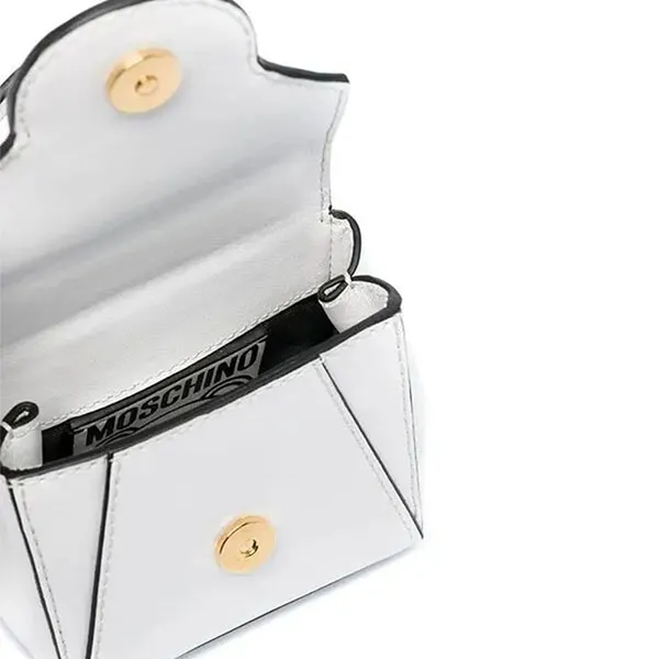 Túi Đeo Chéo Nữ Moschino Signature Teddy Mini Bag Crossbody Bag Màu Trắng - Túi xách - Vua Hàng Hiệu