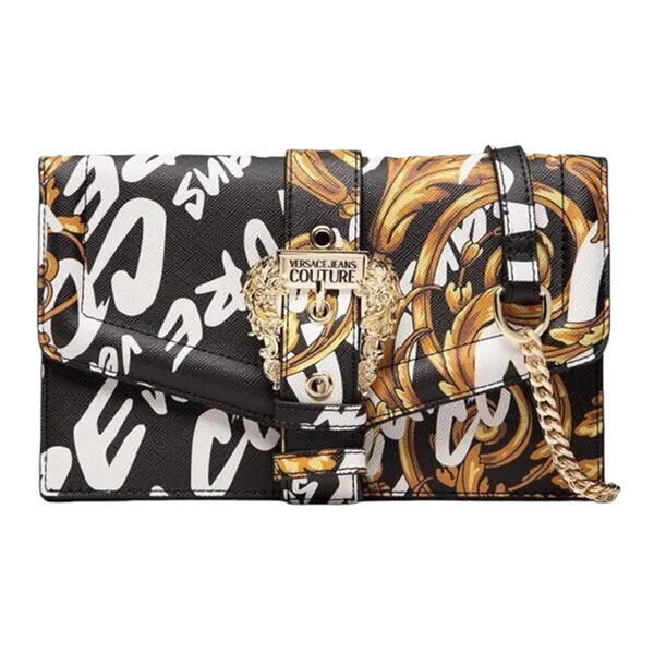 Túi Đeo Chéo Nữ Versace Jeans Couture Shoulder Bag 73VA5PF6 G89 Màu Đen - Túi xách - Vua Hàng Hiệu