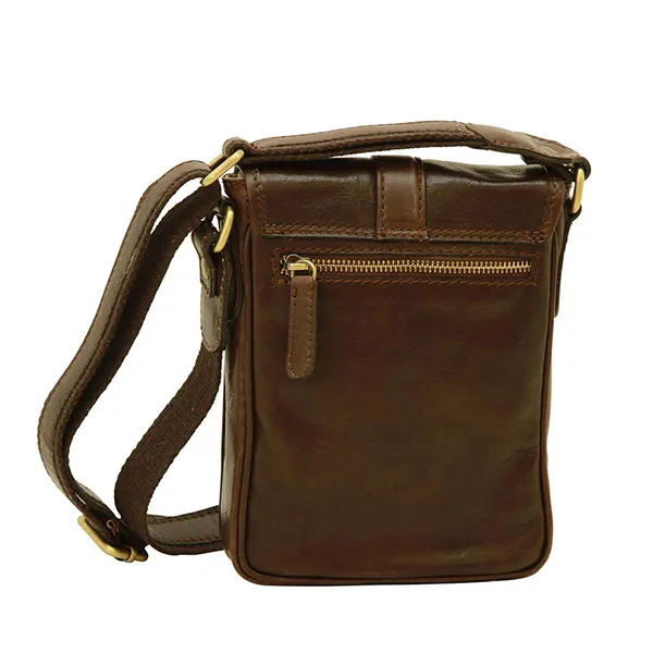 Túi Đeo Chéo Old Angler Soft Calfskin Leather Satchel Bag 031191TM Màu Nâu - Túi xách - Vua Hàng Hiệu