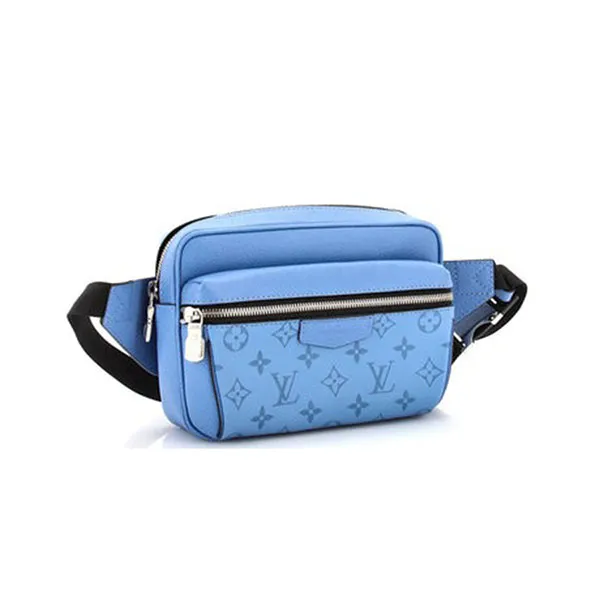 Túi Đeo Hông Louis Vuitton LV Outdoor BumBag Monogram Taigarama Màu Xanh Blue