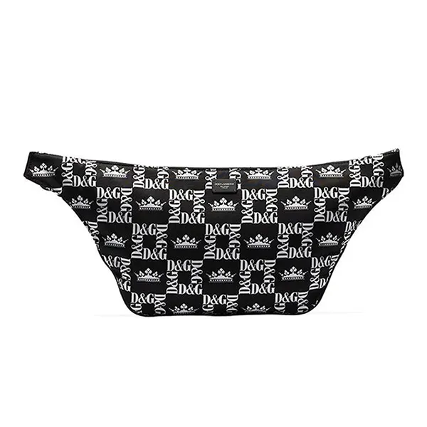Túi Đeo Hông Nam Dolce & Gabbana DG Crown Print Belt Bag Màu Đen