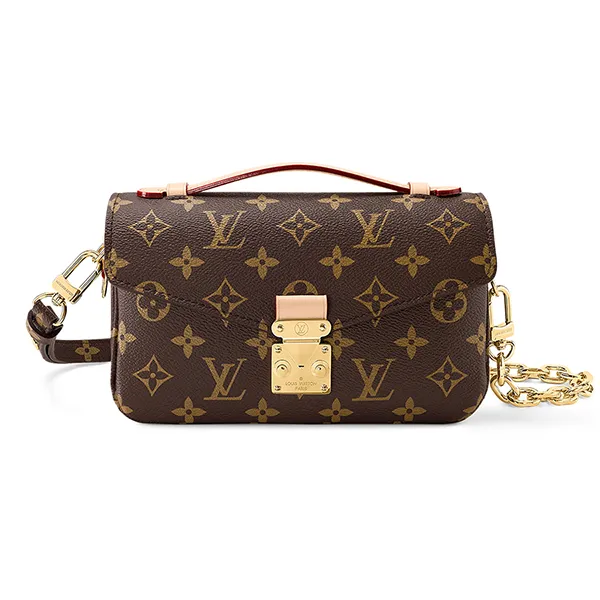 Túi Đeo Vai Nữ Louis Vuitton LV Pochette Métis East West M46279 Màu Nâu