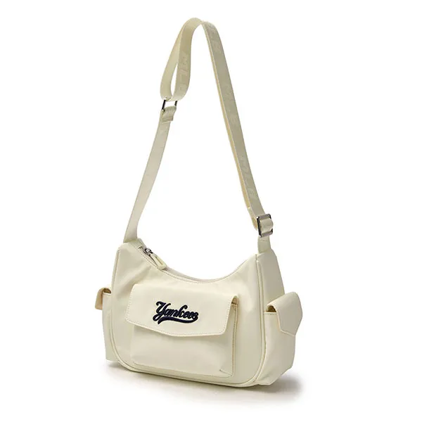 Túi Đeo Vai MLB Varsity Nylon Hobobag New York Yankees 7ACRV015N-50NBL Màu Trắng Kem