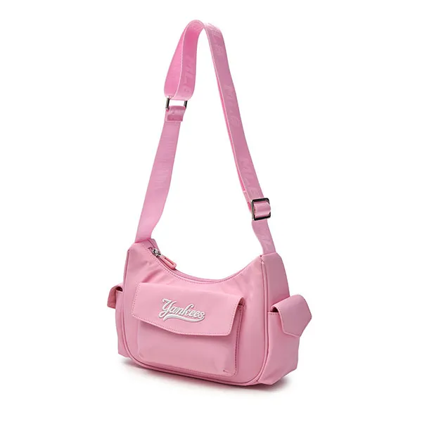 Túi Đeo Vai MLB Varsity Nylon Hobobag New York Yankees 7ACRV015N-50PKM Màu Hồng