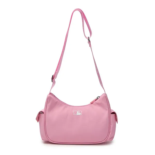 Túi Đeo Vai MLB Varsity Nylon Hobobag New York Yankees 7ACRV015N-50PKM Màu Hồng