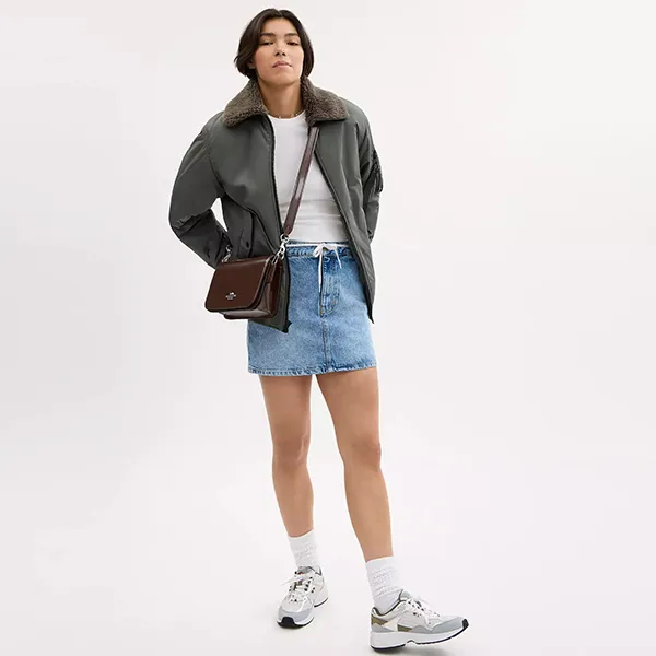 Túi Đeo Vai Nữ Coach Quinn Shoulder Bag CY657 Maple Màu Nâu Đậm - Túi xách - Vua Hàng Hiệu