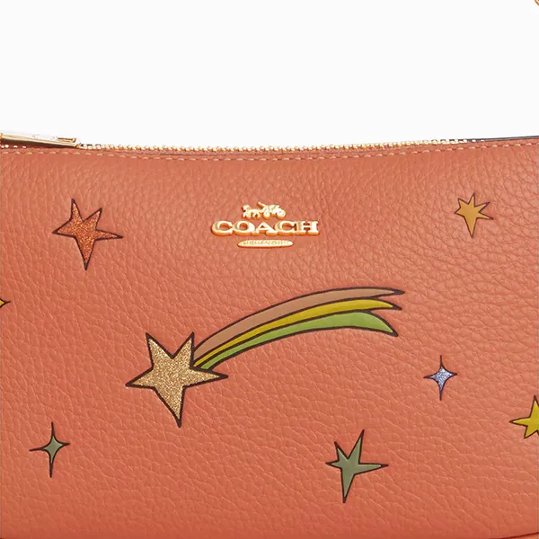 Túi Đeo Vai Nữ Coach x Observed By Us Nolita 19 In Leather With Star Print CU470 Màu Cam Đất - Túi xách - Vua Hàng Hiệu