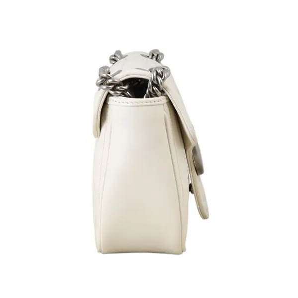Túi Đeo Vai Nữ Gucci GG Marmont Matelasse Aria Small Shoulder Bag Màu Trắng - Túi xách - Vua Hàng Hiệu