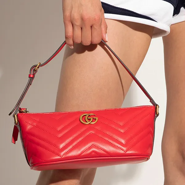 Túi Đeo Vai Nữ Gucci GG Marmont Red Shoulder Bag 739166 AABZB 6832 Màu Đỏ