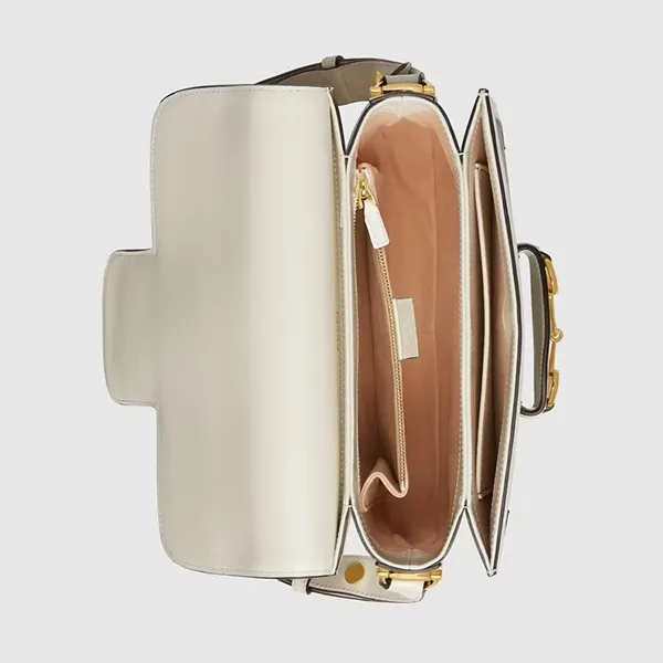 Túi Đeo Vai Nữ Gucci Horsebit 1955 Beige White Shoulder Bag Màu Be Phối Trắng - Túi xách - Vua Hàng Hiệu