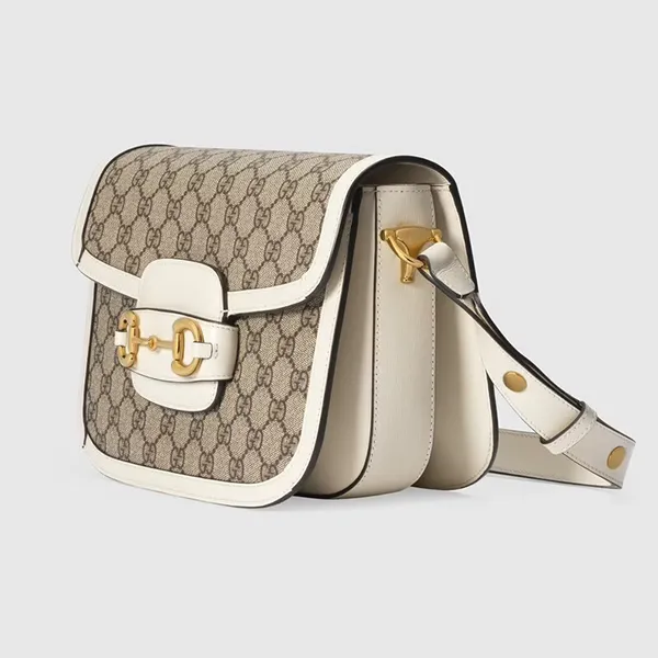 Túi Đeo Vai Nữ Gucci Horsebit 1955 Beige White Shoulder Bag Màu Be Phối Trắng - Túi xách - Vua Hàng Hiệu