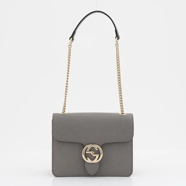 Túi Đeo Vai Nữ Gucci Interlocking Shoulder Bag 510304-CAO0G-1226 Màu Xám - Túi xách - Vua Hàng Hiệu