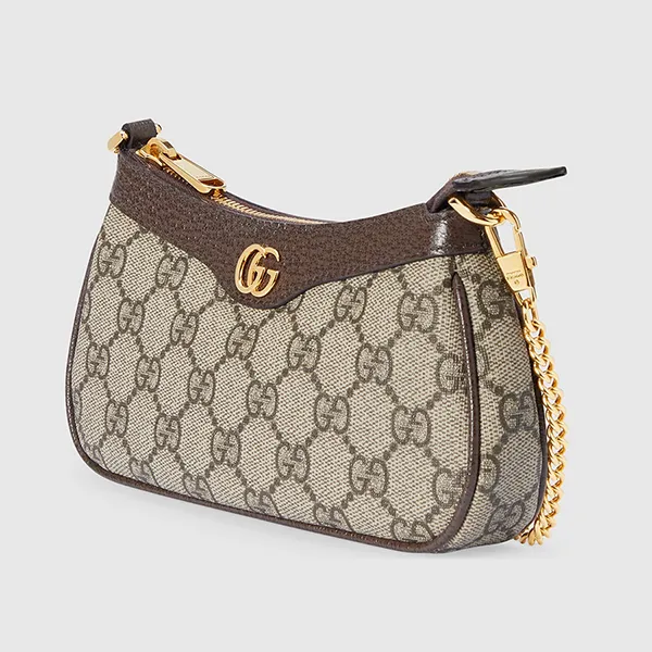 Túi Đeo Vai Nữ Gucci Ophidia Mini Bag 764960 K9GSG 8367 Màu Xám/Nâu