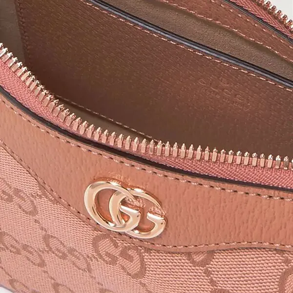 Túi Đeo Vai Nữ Gucci Ophidia Mini Leather Trimmed Canvas Jacquard Shoulder Bag Pink Màu Hồng - Túi xách - Vua Hàng Hiệu