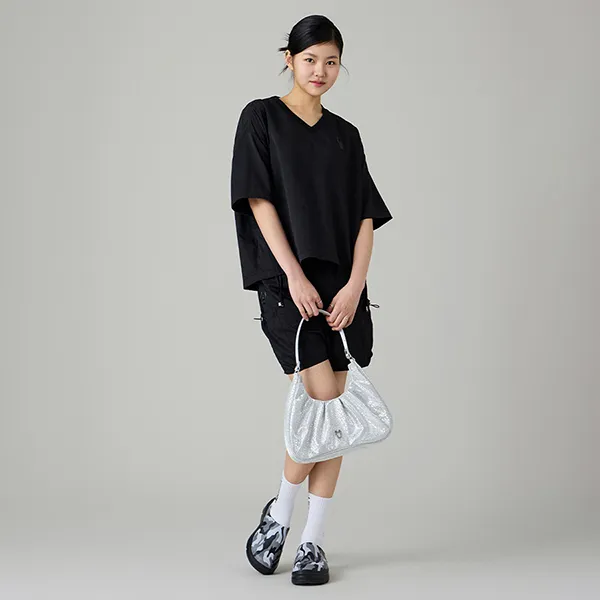 Túi Đeo Vai Nữ LifeWork Radoc Shining Shirring Hobo Bag LW245BG715 Màu Bạc