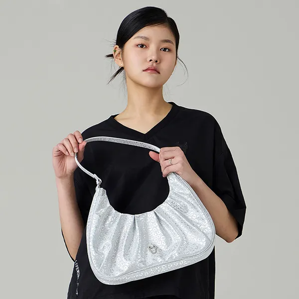 Túi Đeo Vai Nữ LifeWork Radoc Shining Shirring Hobo Bag LW245BG715 Màu Bạc
