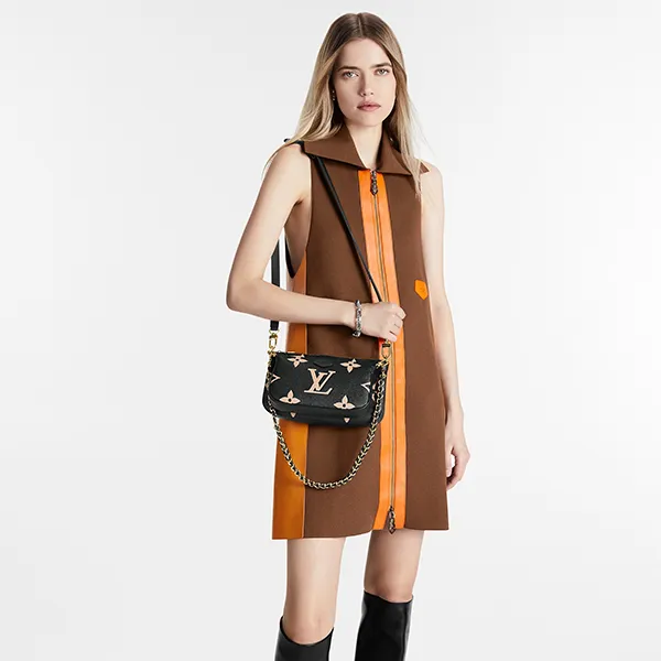Túi Đeo Vai Nữ Louis Vuitton LV Multi Pochette Accessoires Bag M45777 Màu Đen