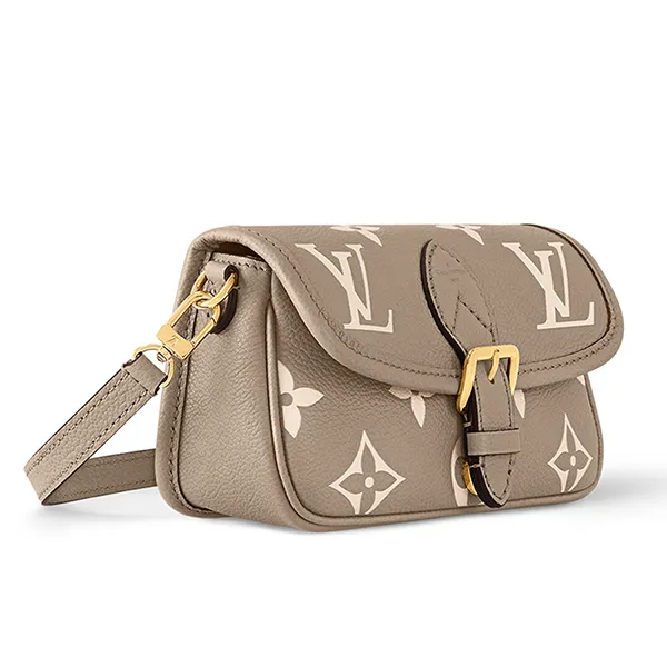 Túi Đeo Vai Nữ Louis Vuitton LV Nano Diane Monogram Leather M83300 Màu Nâu Xám - Túi xách - Vua Hàng Hiệu
