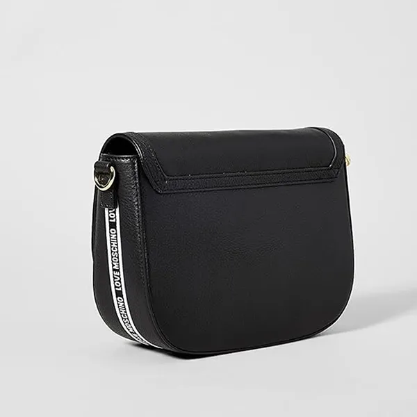 Túi Đeo Vai Nữ Love Moschino Womens Logo On Tape Shoulder Bag Màu Đen - Túi xách - Vua Hàng Hiệu