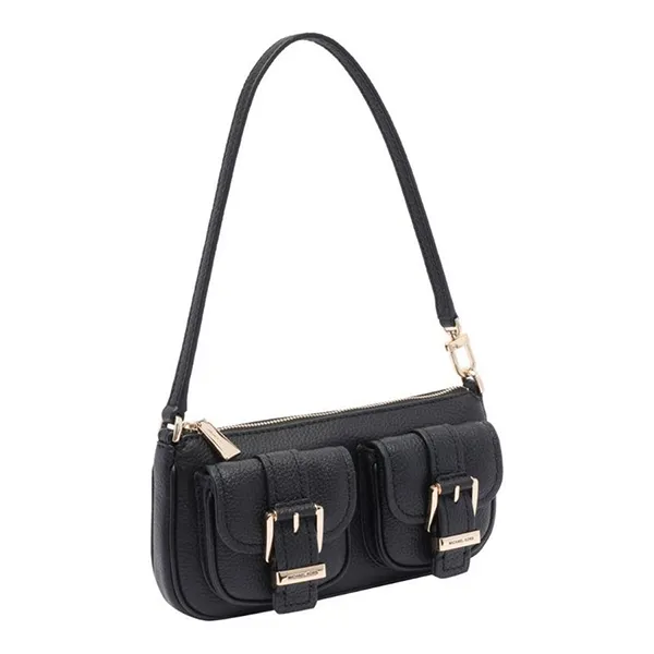 Túi Đeo Vai Nữ Michael Kors MK Zoe Small Pebbled Leather Pochette 32S5GZCU1L Màu Đen - Túi xách - Vua Hàng Hiệu