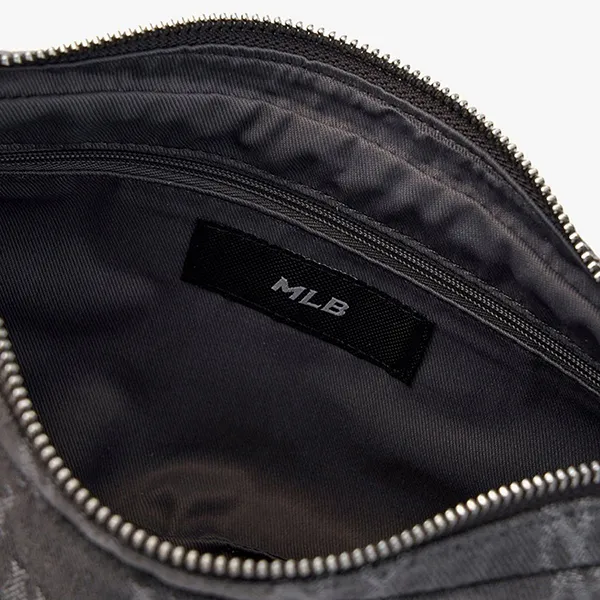 Túi Đeo Vai Nữ MLB Classic Jacquard Denim Monogram 3ABQMD15N Màu Xám