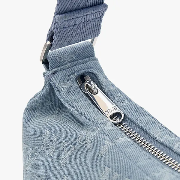 Túi Đeo Vai Nữ MLB Classic Jacquard Denim Monogram 3ABQMD15N Màu Xanh - Túi xách - Vua Hàng Hiệu