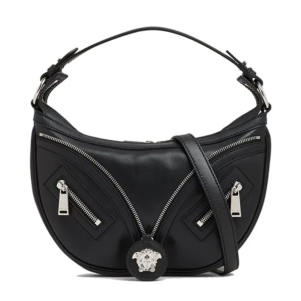 Túi Đeo Vai Nữ Versace Repeat Small Hobo Bag Màu Đen - Túi xách - Vua Hàng Hiệu