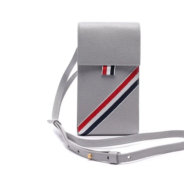 Túi Đựng Điện Thoại Thom Browne Phone Holder Crossbody Bag MAC118A 00198 055 21S Màu Xám