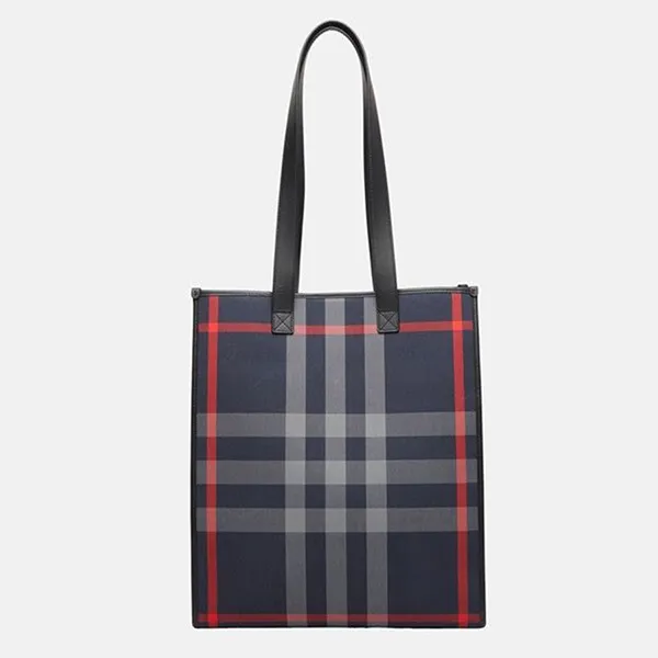 Túi Tote Nữ Burberry Shopper 80840581 Dark Blue Màu Xanh Kẻ - Túi xách - Vua Hàng Hiệu