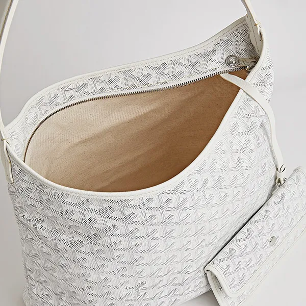 Túi Tote Nữ Goyard Bohemme Hobo Bag White Màu Trắng (Kèm Túi Nhỏ)