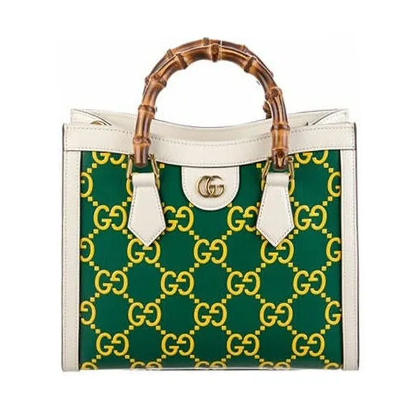 Túi Tote Nữ Gucci Diana GG Small Tote Bag Limited Edition Màu Xanh Green - Túi xách - Vua Hàng Hiệu