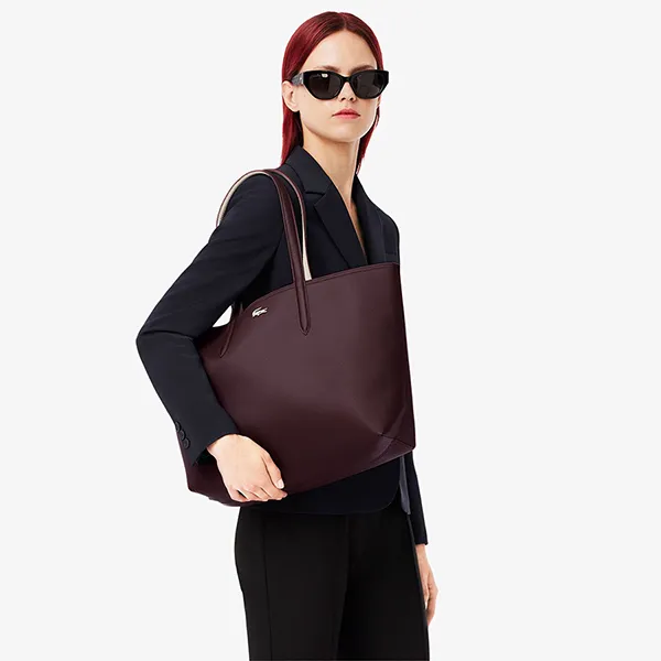 Túi Tote Nữ Lacoste Bag Hai Mặt NF2142AA.N85 Màu Đỏ Đô