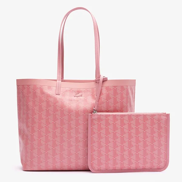 Túi Tote Nữ Lacoste Zely With Small Bag Monogram Irish NF4344ZE N02 Màu Hồng - Túi xách - Vua Hàng Hiệu