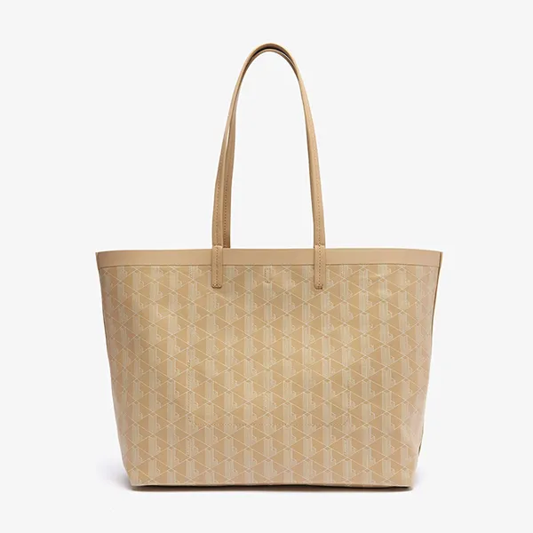 Túi Tote Nữ Lacoste Zely With Small Bag Monogram Irish NF4344ZE N17 Màu Be - Túi xách - Vua Hàng Hiệu