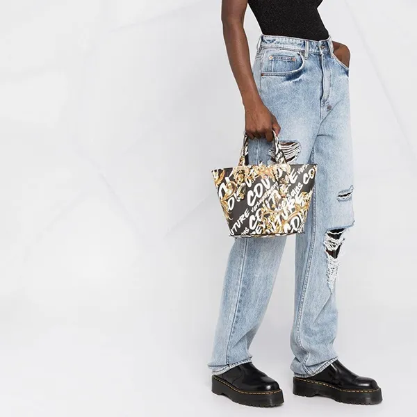 Túi Tote Nữ Versace Jeans Couture Baroque Print Range F Tote Bag Phối Màu