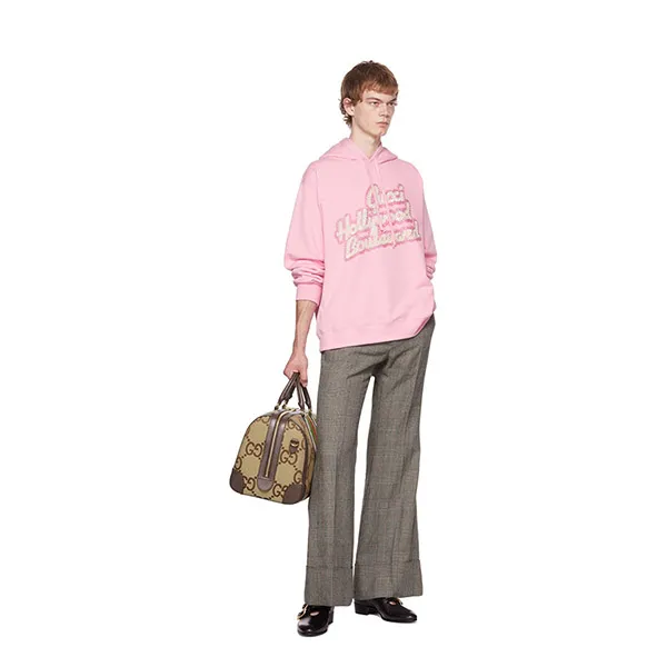 Túi Trống Gucci Jumbo GG Small Duffle Bag Camel Ebony Màu Nâu - Túi xách - Vua Hàng Hiệu